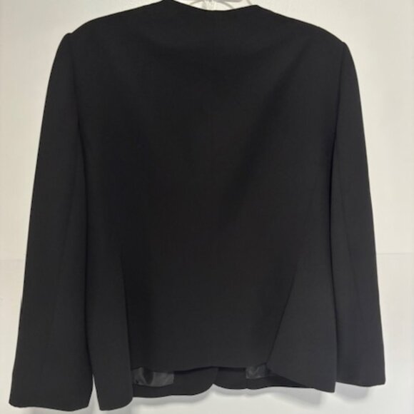 Kasper Formal Black Jacket 18 Tailored Classic Silver Metallic Buttons Classic - Picture 5 of 9